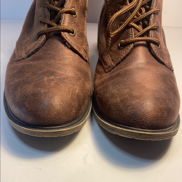 Brown Lace-Up Ankle Boots - Picture 2 of 10